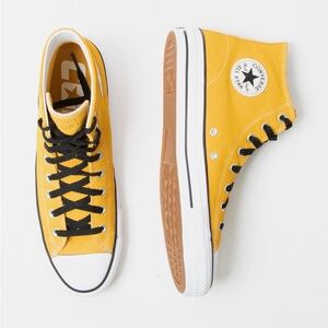 Yellow Suede Converse Chuck Taylor All Star Pro Hi Top Shoes